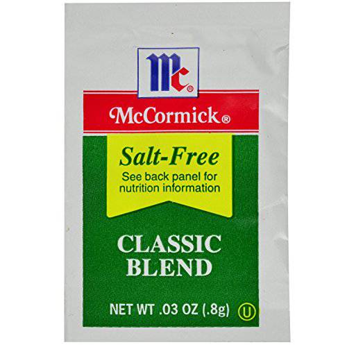 McCormick Salt Free Classic Blend Packets, 300 count - One Box of 300 Salt-Free Seasoning Blend Individual Packets, Perfect for Reduced Sodium Diets, Best on Roasted Vegetables, Potatoes and More