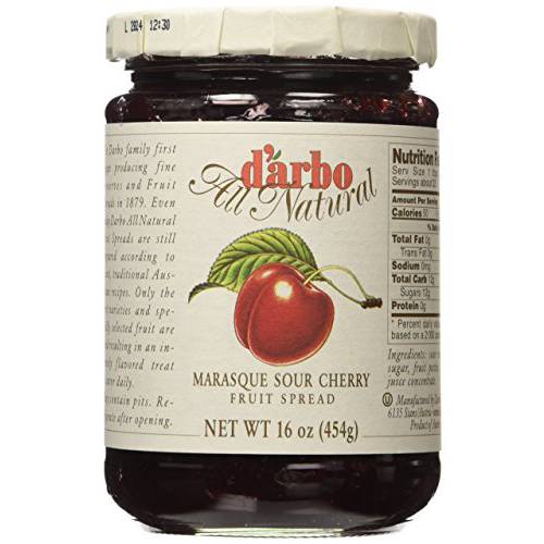 d’arbo All Natural Fruit Spread Marasque, Sour Cherry, 16 Oz