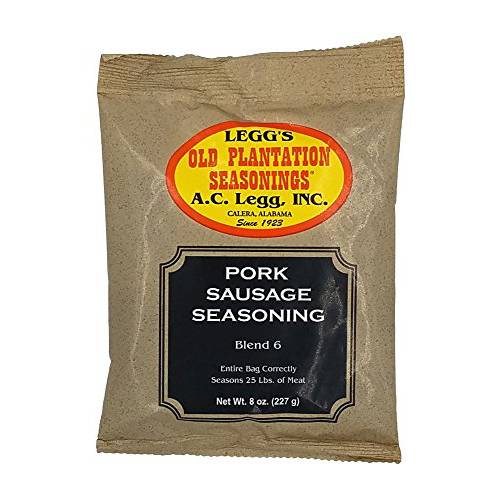 A.C. Legg Old Plantation Seasonings - Pork Sausage Seasoning Blend 6 - 8 Ounce