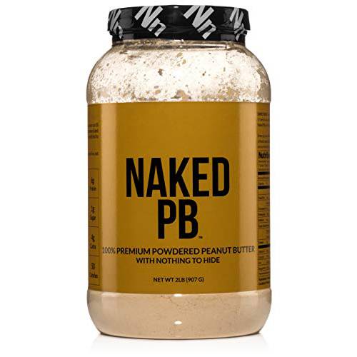 2lbs of 100% Premium Powdered Peanut Butter from US Farms ? Bulk, Only Roasted Peanuts, Vegan, No Additives, Preservative Free, No Salt, No Sugar - 76 Servings - Naked PB