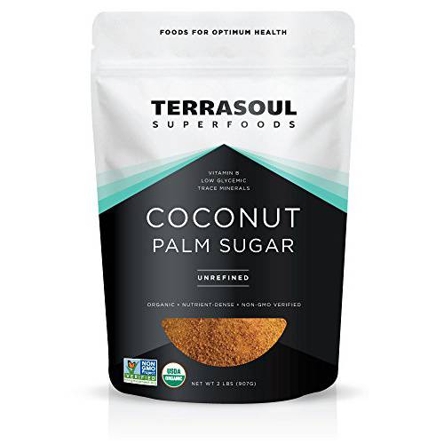 Terrasoul Superfoods Organic Coconut Sugar, 2 Lbs - Low Glycemic | Unrefined | Trace Minerals