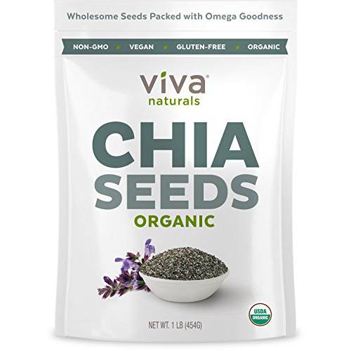 Viva Naturals Organic Raw Chia Seeds (1 LB)