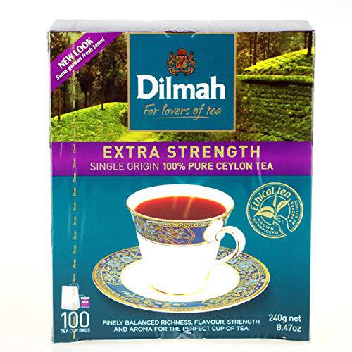 Dilmah Extra Strength Ceylon Tea 100 Tea Bags - 240g(8.47oz)