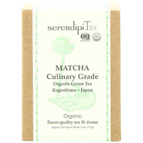 SerendipiTea Matcha Culinary Grade, Organic Green Tea, re-sealable stand up Pouch net wt. 100g (3.5oz)