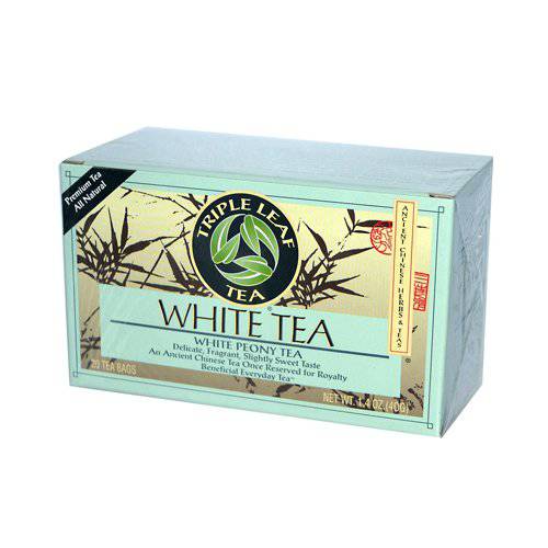Triple Leaf White Tea - 20 bags per pack  6 packs per case.