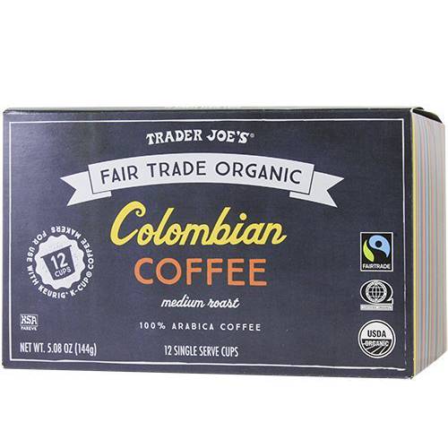 Trader Joe’s Colombian Coffee Cups Fair Trade Organic 12 Cups