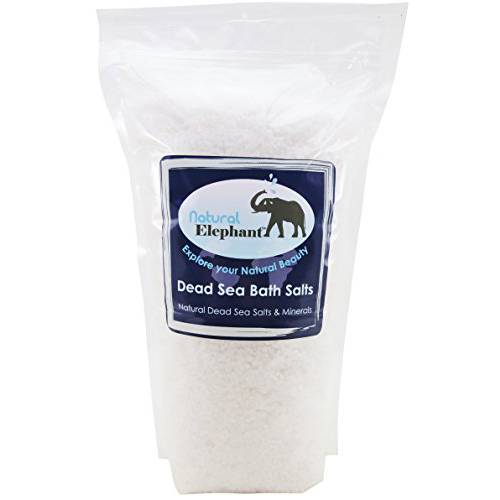 Dead Sea Salt Coarse Grain 2 lb (900 g) by Natural Elephant 100% Natural & Pure for Psoriasis Eczema Acne & Other Dermatological Needs