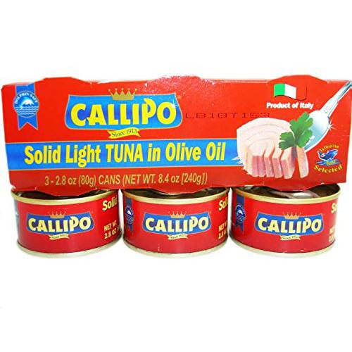 Italian Canned Tuna in Olive Oil Callipo 2.8 Oz (Pack of 9)