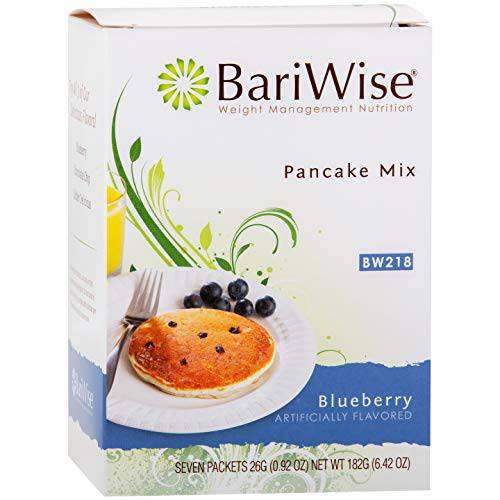 BariWise High Protein Pancake Mix/Low-Carb Diet Pancakes - Blueberry (7 Servings/Box) - Low Carb, Low Fat, Low Calorie, Sugar Free, Aspartame Free