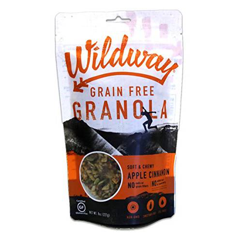 Wildway Keto, Vegan Granola | Apple Cinnamon Granola | Certified Gluten Free Granola Breakfast Cereal, Low Carb Snack | Paleo, Grain Free, Non GMO, No Added Sugar | 8oz