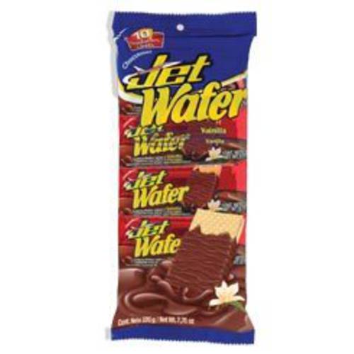 Jet Wafer Chocolate Flavor Covered Wafer with Vanilla Filling / Sabor Vainilla Recubierta con Sabor a Chocolate 7.76oz (2)