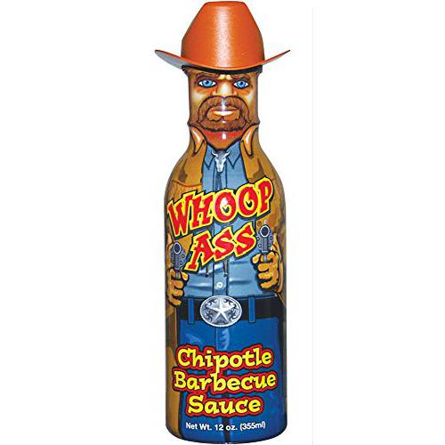 WHOOP ASS Chipotle Grilling BBQ Barbecue Hot Sauce – Try if you dare – Perfect Gourmet Gift for the Wing Sauce Fan