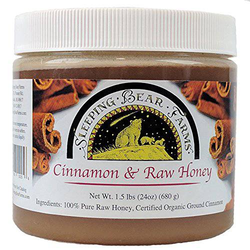 Cinnamon Raw Honey - Untreated Unprocessed Creamy Raw Honey w/ Certified Organic Cinnamon - Sleeping Bear Farms