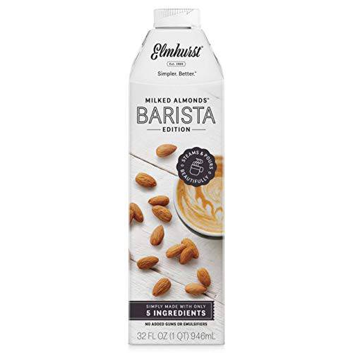 Elmhurst 1925 Barista Edition Almond Milk, Plant-Based, Vegan, 32 Ounce (Pack of 6)