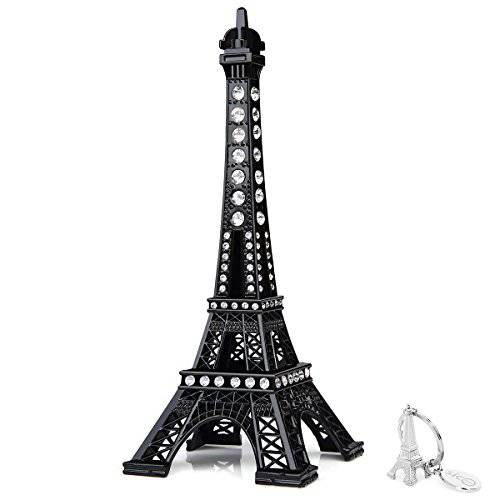SICOHOME Eiffel Tower 7.0 Black Eiffel Tower Cake Topper with Blings