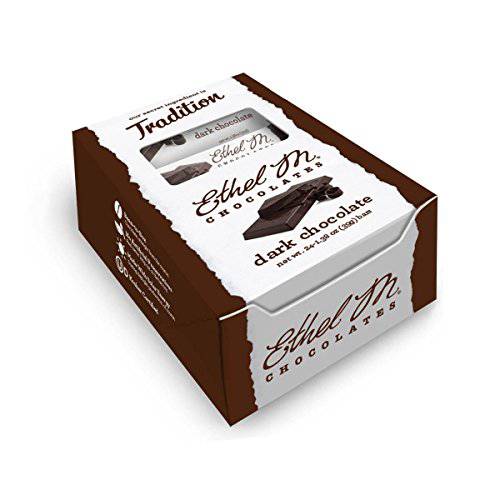 ETHEL M Chocolates Premium Chocolate Bar Box Set of 24 (Dark Chocolate)