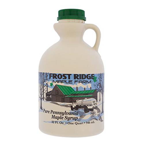 Frost Ridge Maple Farm Organic Maple Syrup, Grade A, 32 fl oz, Medium Amber Rich