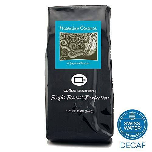Coffee Beanery Hawaiian Coconut Flavored Coffee SWP Decaf (Automatic Drip) | 100% Specialty Arabica Coffee | Gourmet Flavored Coffee SWP Decaf