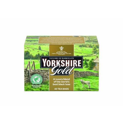 Yorkshire Tea Taylors of Harrogate Yorkshire Gold, 40 Teabags, (Pack of 6), 40 Count (Pack of 6) (1006)