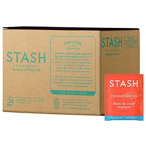 Stash Tea Coconut Mango Oolong Tea, Box of 100 Tea Bags