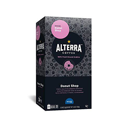 ALTERRA Coffee Donut Shop Blend Single Serve Freshpacks for MARS DRINKS FLAVIA Brewer, 20 Packets