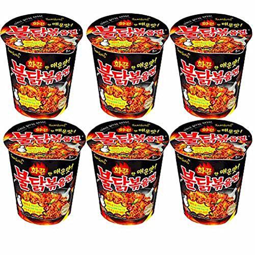 Samyang Buldak Spicy Hot Chicken Stir Fried Cup Noodles (Small_Pack of 6)