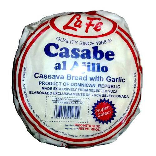 La Fe Casabe De Ajo Super Selected Garlic Cassava Bread From Dominican Republic 8 Oz