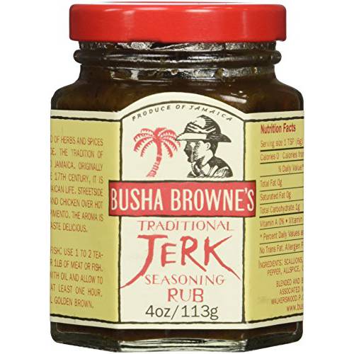 Busha Browne Jerk Seasoning Rub, 4 oz