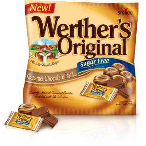 Werther’s Original Caramel Chocolate Sugar Free Hard Candies 2.35 Oz(pack of 2)