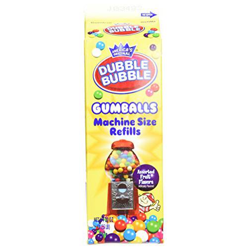 Dubble Bubble Gumball Machine Refill Carton, 20-Ounce Assorted Gumballs