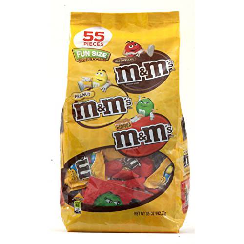 M&M’S Variety Mix Chocolate Candy Fun Size 35-Ounce 55-Piece Bag