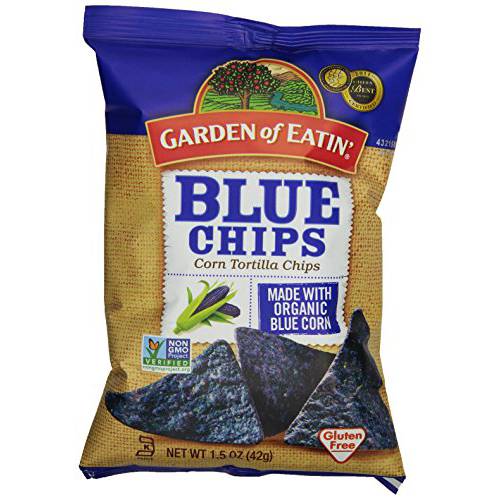 Garden of Eatin’ Tortilla Chips, Blue Corn, Sea Salt, 1.5 oz. (Pack of 24) (Packaging May Vary)