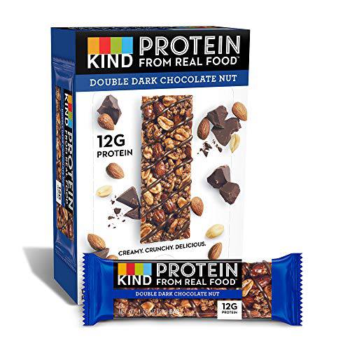 KIND Protein Bars, Double Dark Chocolate Nut, Healthy Snacks, Gluten Free, 12g Protein, 12 Count