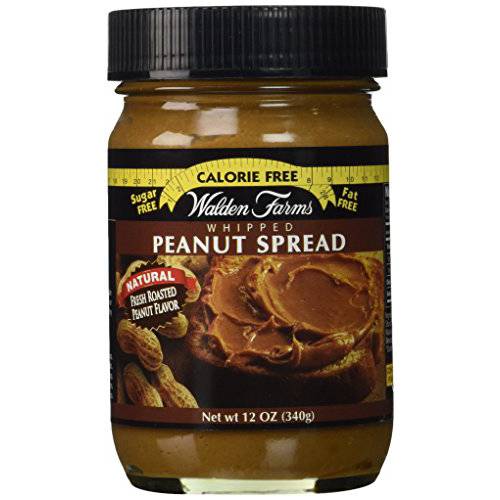 Walden Farms Whipped Peanut Spread, Fat and Calorie Free Nut Butter, Natural Fresh Roasted Nuts, Smooth and Creamy Classic Flavor, 12 oz
