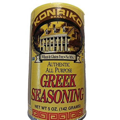 Konriko - Greek Authentic Seasoning 5 oz (Pack of 6) - Wheat Free - Gluten Free - No MSG