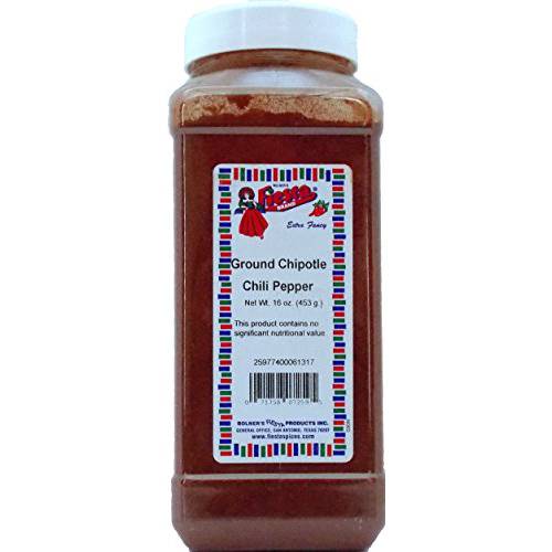 Bolner’s Fiesta Extra Fancy Ground Chipotle Chili Pepper, 16 Ounces