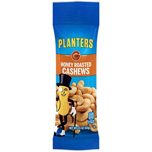 Planters Honey Roasted & Salted Cashews, 1.5 Ounce (Pack of 18)