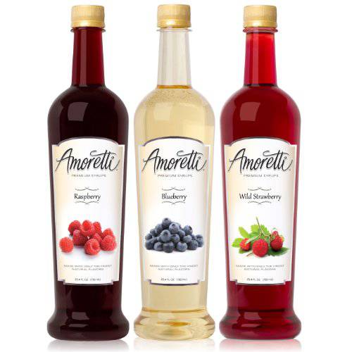 Amoretti Premium Berry Syrups 750ml 3 Pack