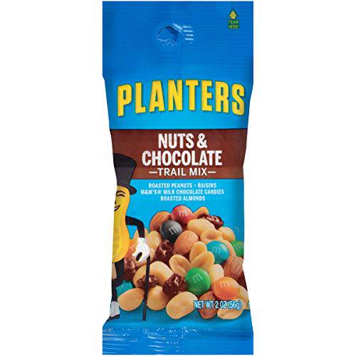 PLANTERS Nut and Chocolate Trail Mix, 2 oz. Single Serve Bags (Pack of 72)