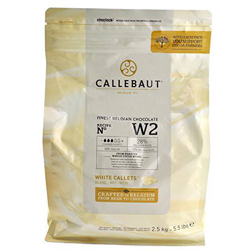 Callebaut W2 28% White Chocolate Callets 5.5 lbs