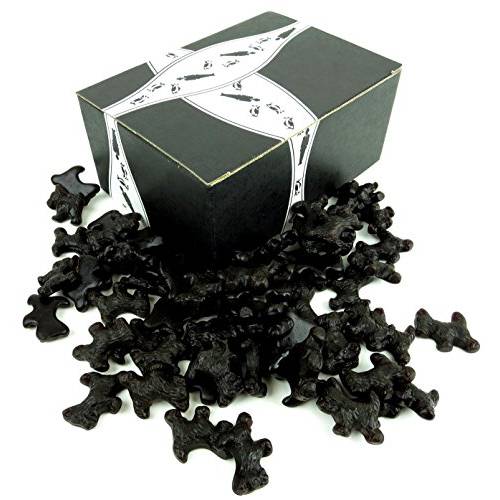 Cuckoo Luckoo All Natural Black Licorice Scottie Dogs, 1 lb Bag in a BlackTie Box