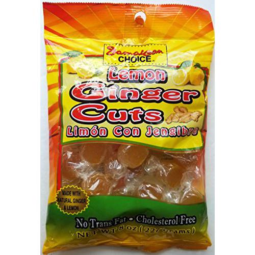 Jamaican Choice Lemon Ginger Cuts | 8 oz (1-Pack)