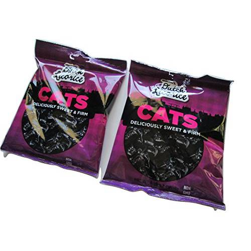 Gustaf’s Dutch Licorice Cats, 5.2-Ounce Bags (Pack of 2)