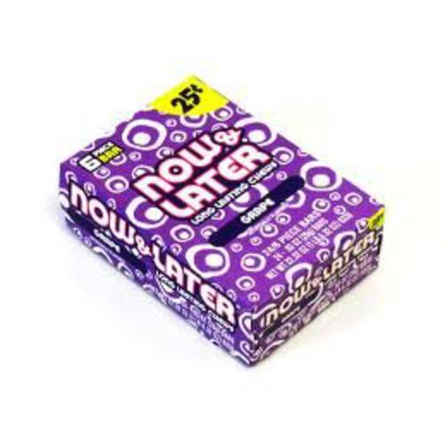 Now & Later 6 Piece Grape Bars - 24 Bars in a Box by Now and Later