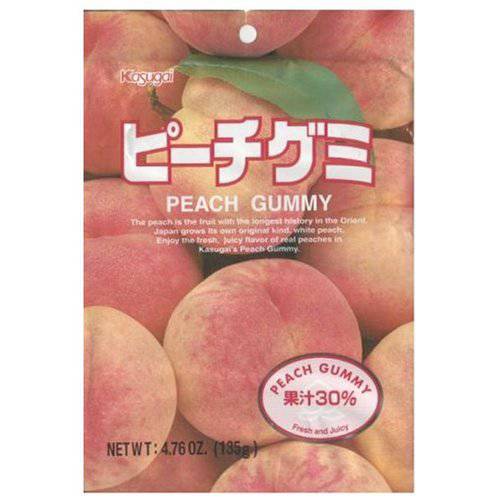 Japanese Fruit Gummy Candy from Kasugai - Peach - 107g