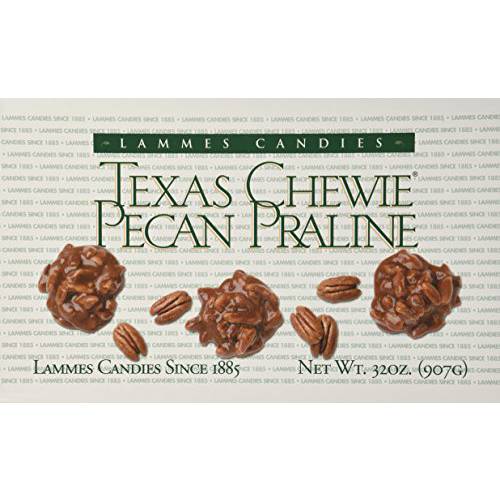 Lammes Candies Texas Chewie Pecan Pralines, 32 Oz Box