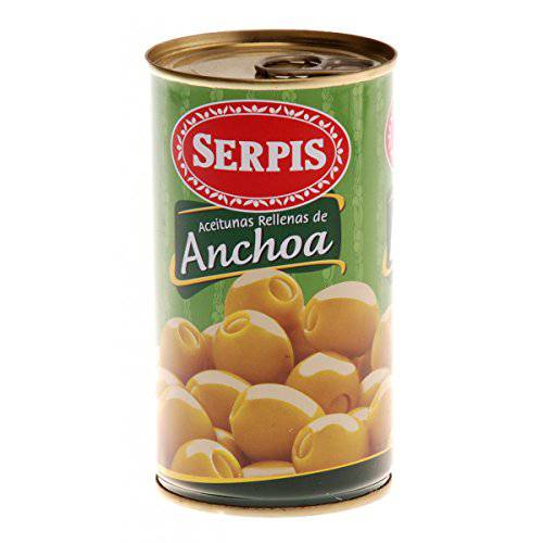 Serpis Anchoa Olives Spanish Green Olives Stuffed With Anchovy 150 gram
