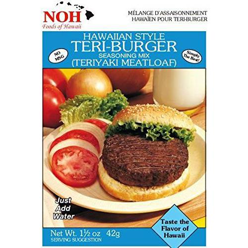 NOH Foods of Hawaii Hawaiian Style Teri-Burger Seasoning Mix - 1.5 Ounce (Pack of 12)