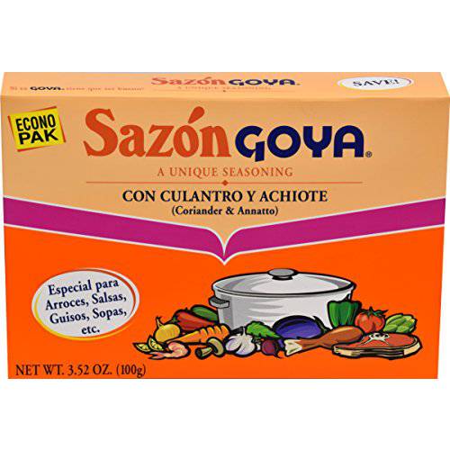 Goya Foods Sazón Seasoning with Coriander & Annatto, 3.52 Ounce (Pack of 18)