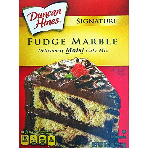 Ducan Hines Signature Fudge Marble Cake Mix (Pack of 2) 15.25 oz Boxes